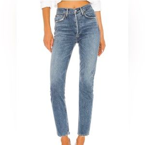 AGOLDE Riley High Rise Straight Crop in Frequency